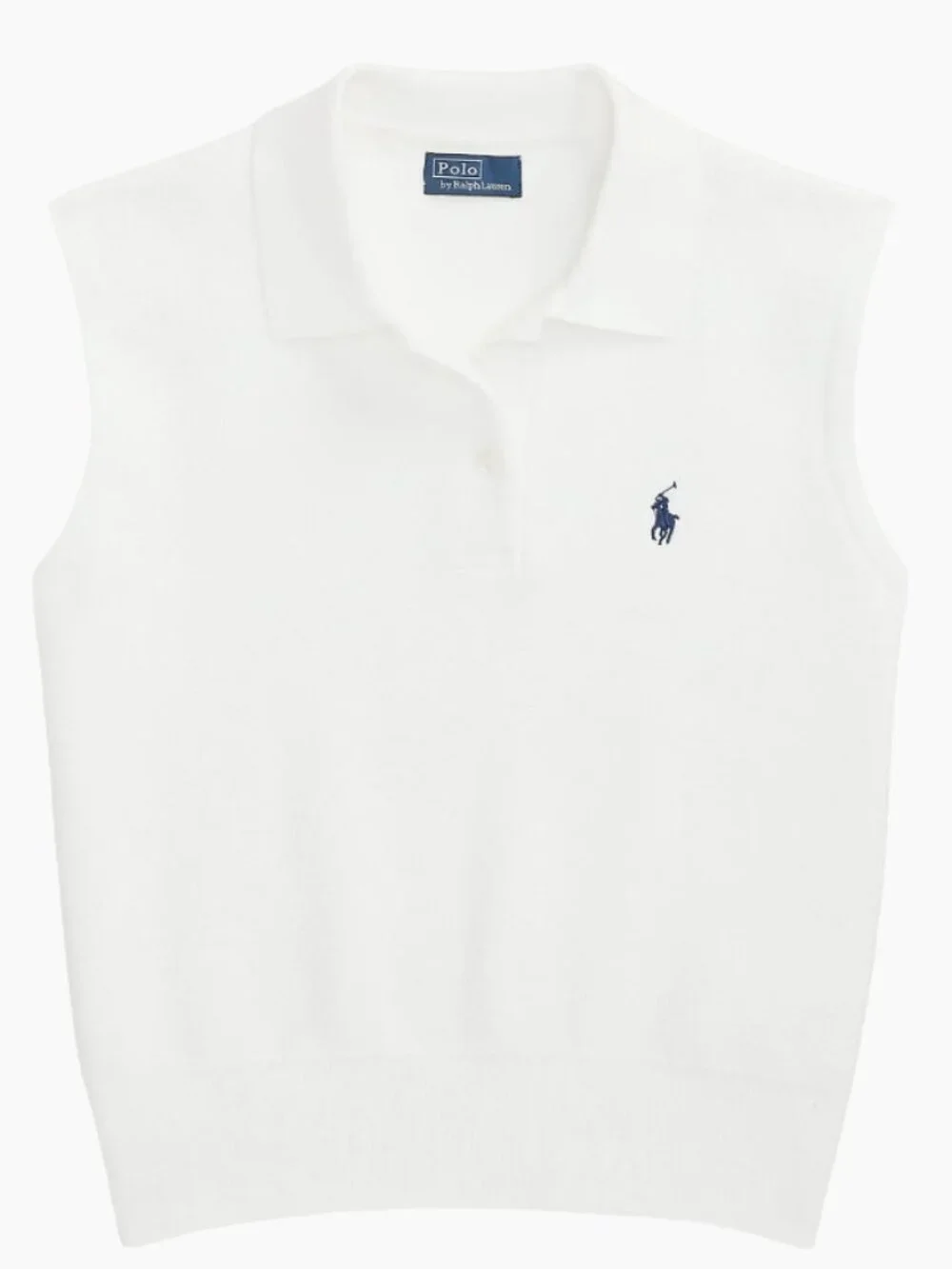 Polo Ralph Lauren Sleeveless Polo in White SIZE S
